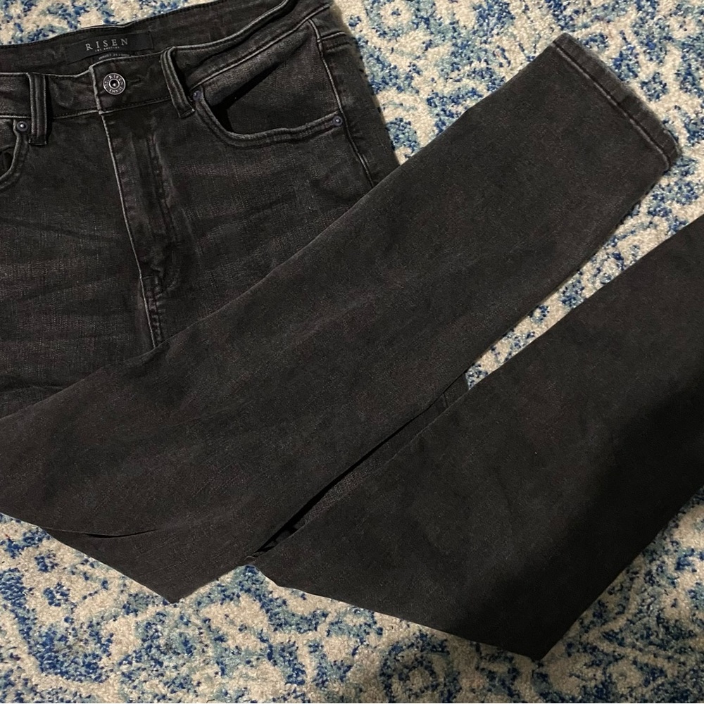 Risen black washed skinny denim jeans